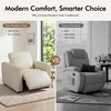 image:imageMCombo Wall Hugger Power Recliner Chair for Adult ST280 Black  256 ExtraWide Recliner Power Headrest Zero Gravity USB A amp C Charge Ports Living Room Breathable Faux LeatherCream White