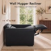 image:imageMCombo Wall Hugger Power Recliner Chair for Adult ST280 Black  256 ExtraWide Recliner Power Headrest Zero Gravity USB A amp C Charge Ports Living Room Breathable Faux LeatherBlack