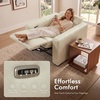 image:imageMCombo Wall Hugger Power Recliner Chair for Adult ST280 Black  256 ExtraWide Recliner Power Headrest Zero Gravity USB A amp C Charge Ports Living Room Breathable Faux LeatherCream White