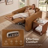 image:imageMCombo Wall Hugger Power Recliner Chair for Adult ST280 Black  256 ExtraWide Recliner Power Headrest Zero Gravity USB A amp C Charge Ports Living Room Breathable Faux LeatherCognac Tan
