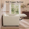 image:imageMCombo Wall Hugger Power Recliner Chair for Adult ST280 Black  256 ExtraWide Recliner Power Headrest Zero Gravity USB A amp C Charge Ports Living Room Breathable Faux LeatherCream White