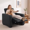 image:imageMCombo Wall Hugger Power Recliner Chair for Adult ST280 Black  256 ExtraWide Recliner Power Headrest Zero Gravity USB A amp C Charge Ports Living Room Breathable Faux LeatherBlack