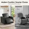image:imageMCombo Wall Hugger Power Recliner Chair for Adult ST280 Black  256 ExtraWide Recliner Power Headrest Zero Gravity USB A amp C Charge Ports Living Room Breathable Faux LeatherDark Grey