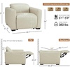 image:imageMCombo Wall Hugger Power Recliner Chair for Adult ST280 Black  256 ExtraWide Recliner Power Headrest Zero Gravity USB A amp C Charge Ports Living Room Breathable Faux LeatherCream White