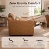 image:imageMCombo Wall Hugger Power Recliner Chair for Adult ST280 Black  256 ExtraWide Recliner Power Headrest Zero Gravity USB A amp C Charge Ports Living Room Breathable Faux LeatherCognac Tan