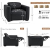 image:imageMCombo Wall Hugger Power Recliner Chair for Adult ST280 Black  256 ExtraWide Recliner Power Headrest Zero Gravity USB A amp C Charge Ports Living Room Breathable Faux LeatherBlack