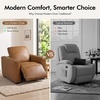 image:imageMCombo Wall Hugger Power Recliner Chair for Adult ST280 Black  256 ExtraWide Recliner Power Headrest Zero Gravity USB A amp C Charge Ports Living Room Breathable Faux LeatherCognac Tan