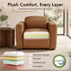 image:imageMCombo Wall Hugger Power Recliner Chair for Adult ST280 Black  256 ExtraWide Recliner Power Headrest Zero Gravity USB A amp C Charge Ports Living Room Breathable Faux LeatherCognac Tan