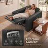 image:imageMCombo Wall Hugger Power Recliner Chair for Adult ST280 Black  256 ExtraWide Recliner Power Headrest Zero Gravity USB A amp C Charge Ports Living Room Breathable Faux LeatherDark Grey