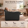 image:imageMCombo Wall Hugger Power Recliner Chair for Adult ST280 Black  256 ExtraWide Recliner Power Headrest Zero Gravity USB A amp C Charge Ports Living Room Breathable Faux LeatherDark Grey