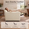 image:imageMCombo Wall Hugger Power Recliner Chair for Adult ST280 Black  256 ExtraWide Recliner Power Headrest Zero Gravity USB A amp C Charge Ports Living Room Breathable Faux LeatherCream White