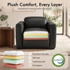 image:imageMCombo Wall Hugger Power Recliner Chair for Adult ST280 Black  256 ExtraWide Recliner Power Headrest Zero Gravity USB A amp C Charge Ports Living Room Breathable Faux LeatherDark Grey