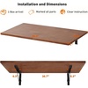image:imageMCombo Wall Mounted Workbench with Solid Wooden Tabletop for Garage Laundry Folding Worktable for Home Office Washroom AD90Rectangular