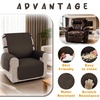 image:imageMCombo Waterproof Recliner Chair Cover Non Slip Recliner Cover with Cup Holder Access and Pockets Washable Furniture Protector Recliner Slipcover for Pets and Kids Light Grey 28Dark Coffee