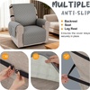 image:imageMCombo Waterproof Recliner Chair Cover Non Slip Recliner Cover with Cup Holder Access and Pockets Washable Furniture Protector Recliner Slipcover for Pets and Kids Light Grey 28Light Grey