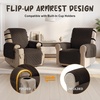 image:imageMCombo Waterproof Recliner Chair Cover Non Slip Recliner Cover with Cup Holder Access and Pockets Washable Furniture Protector Recliner Slipcover for Pets and Kids Light Grey 28Dark Coffee