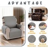 image:imageMCombo Waterproof Recliner Chair Cover Non Slip Recliner Cover with Cup Holder Access and Pockets Washable Furniture Protector Recliner Slipcover for Pets and Kids Light Grey 28Light Grey