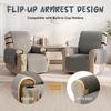 image:imageMCombo Waterproof Recliner Chair Cover Non Slip Recliner Cover with Cup Holder Access and Pockets Washable Furniture Protector Recliner Slipcover for Pets and Kids Light Grey 28Light Grey
