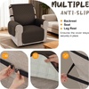 image:imageMCombo Waterproof Recliner Chair Cover Non Slip Recliner Cover with Cup Holder Access and Pockets Washable Furniture Protector Recliner Slipcover for Pets and Kids Light Grey 28Dark Coffee