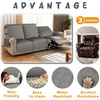 image:imageMCombo Waterproof Recliner Chair Cover Non Slip Recliner Cover with Pockets Furniture Protector Washable Recliner Slipcovers for Pets Kids Light Grey 3 SeatLight Grey