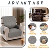 image:imageMCombo Waterproof Recliner Chair Cover Non Slip Recliner Cover with Pockets Furniture Protector Washable Recliner Slipcovers for Pets Kids Light Grey 3 SeatLight Grey