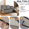 image:imageMCombo Waterproof Recliner Chair Cover Non Slip Recliner Cover with Pockets Furniture Protector Washable Recliner Slipcovers for Pets Kids Light Grey 3 SeatLight Grey