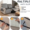 image:imageMCombo Waterproof Recliner Chair Cover Non Slip Recliner Cover with Pockets Furniture Protector Washable Recliner Slipcovers for Pets Kids Light Grey 3 SeatLight Grey