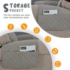 image:imageMCombo Waterproof Recliner Chair Cover Non Slip Recliner Cover with Pockets Furniture Protector Washable Recliner Slipcovers for Pets Kids Light Grey 3 SeatLight Grey
