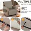 image:imageMCombo Waterproof Recliner Chair Cover Velvet Non Slip Recliner Cover with Cup Holder Access and Pockets Washable Furniture Protector Recliner Slipcover for Pets and Kids Champagne 20Champagne