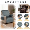 image:imageMCombo Waterproof Recliner Chair Cover Velvet Non Slip Recliner Cover with Cup Holder Access and Pockets Washable Furniture Protector Recliner Slipcover for Pets and Kids Champagne 20Dark Grey