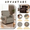 image:imageMCombo Waterproof Recliner Chair Cover Velvet Non Slip Recliner Cover with Cup Holder Access and Pockets Washable Furniture Protector Recliner Slipcover for Pets and Kids Champagne 20Champagne