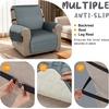 image:imageMCombo Waterproof Recliner Chair Cover Velvet Non Slip Recliner Cover with Cup Holder Access and Pockets Washable Furniture Protector Recliner Slipcover for Pets and Kids Champagne 20Dark Grey