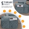 image:imageMCombo Waterproof Recliner Chair Cover Velvet Non Slip Recliner Cover with Pockets Furniture Protector Washable Recliner Slipcovers for Pets Kids Dark Grey 3 SeatDark Grey