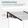 image:imageMCombo Window Awning Door Canopy Exterior Polycarbonate Cover Front Door Outdoor Patio Awning Canopy UV Rain Snow Protection Hollow Sheet Clear Board with White Bracket 791x406Clear Board with White Bracket
