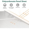 image:imageMCombo Window Awning Door Canopy Exterior Polycarbonate Cover Front Door Outdoor Patio Awning Canopy UV Rain Snow Protection Hollow Sheet Clear Board with White Bracket 791x406Clear Board with White Bracket