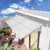 image:imageMCombo Window Awning Door Canopy Exterior Polycarbonate Cover Front Door Outdoor Patio Awning Canopy UV Rain Snow Protection Hollow Sheet Clear Board with White Bracket 791x406Clear Board with White Bracket