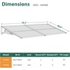 image:imageMCombo Window Awning Door Canopy Exterior Polycarbonate Cover Front Door Outdoor Patio Awning Canopy UV Rain Snow Protection Hollow Sheet Clear Board with White Bracket 791x406Clear Board with White Bracket