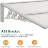 image:imageMCombo Window Awning Door Canopy Exterior Polycarbonate Cover Front Door Outdoor Patio Awning Canopy UV Rain Snow Protection Hollow Sheet Clear Board with White Bracket 791x406Clear Board with White Bracket