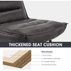 image:imageMCombo Wingback Accent Chair with Ottoman Modern Bronzing Fabric Upholstered Club Chair for Small Space Living Room 4400 Dark GreyDark Grey
