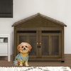 image:imageMCombo Wooden Dog House Furniture Solid Wood Pet Kennel Indoor for SmallMedium Dogs JD54 Brwon MediumBrwon