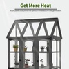 image:imageMCombo Wooden Greenhouse Outdoor Greenhouse with Adjustable Roof Vent and 6 Lockable Door for BackyardOutdoor Use 48 x 388 x 839 Inches 0851 Dark GreyDark Grey
