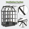 image:imageMCombo Wooden Greenhouse Outdoor Greenhouse with Adjustable Roof Vent and 6 Lockable Door for BackyardOutdoor Use 48 x 388 x 839 Inches 0851 Dark GreyDark Grey