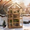 image:imageMCombo Wooden Greenhouse Outdoor with Openable Roof Vent and Adjustable Shelves 0826 Natural