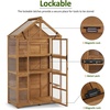 image:imageMCombo Wooden Greenhouse Outdoor with Openable Roof Vent and Adjustable Shelves 0826 Natural