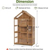 image:imageMCombo Wooden Greenhouse Outdoor with Openable Roof Vent and Adjustable Shelves 0826 Natural