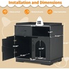 image:imageMCombo XLarge Cat Litter Box Furniture Hidden with Drawer Pet Enclosed Litter Bench Wooden Hideaway Extra Large Indoor Cat House Kitten Washroom Storage Bench CT46Black