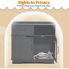 image:imageMCombo XLarge Cat Litter Box Furniture Hidden with Drawer Pet Enclosed Litter Bench Wooden Hideaway Extra Large Indoor Cat House Kitten Washroom Storage Bench CT46Black