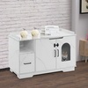 image:imageMCombo XLarge Cat Litter Box Furniture Hidden with Drawer Pet Enclosed Litter Bench Wooden Hideaway Extra Large Indoor Cat House Kitten Washroom Storage Bench CT46White