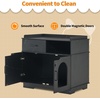 image:imageMCombo XLarge Cat Litter Box Furniture Hidden with Drawer Pet Enclosed Litter Bench Wooden Hideaway Extra Large Indoor Cat House Kitten Washroom Storage Bench CT46Black