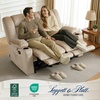 image:imageMCombo Zero Gravity Power Reclining Sofa with Heat and Vibration Massage 3 Seater Reclining Couch with USB Ports Cup Holders for Living Room Fabric PR648SET BeigeBeige